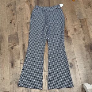 Avec Les Filles Black and White Checkered Pants